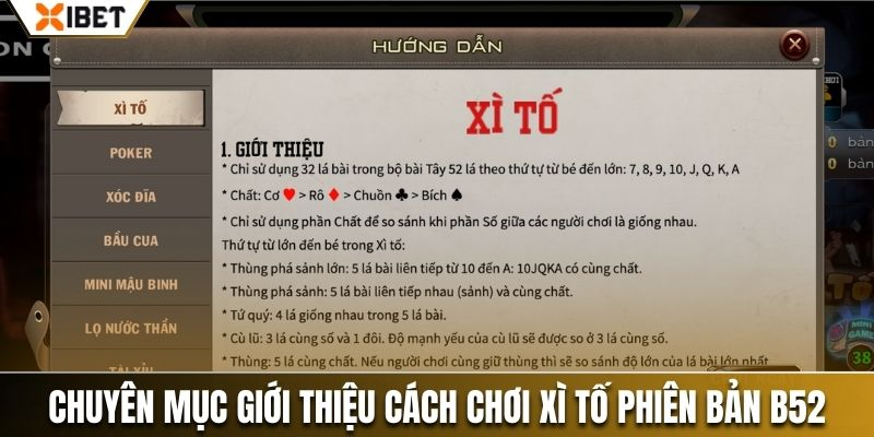 Xì tố XIBET